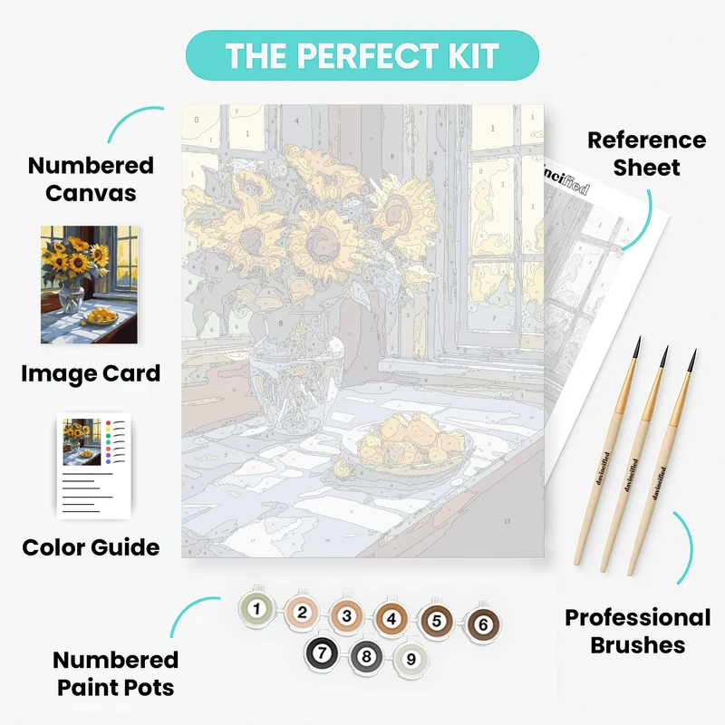 Sunflower Radiance - Paint by Numbers Kit