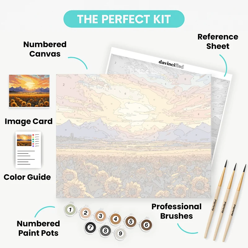 Sunflower Serenity - Paint by Numbers Kit