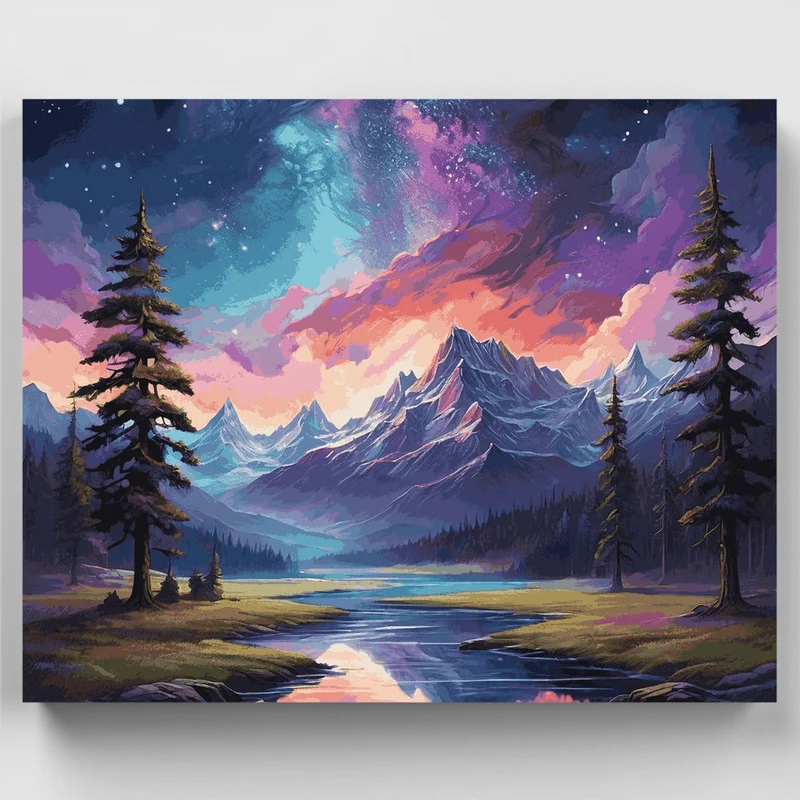 Starlit Peaks - Paint by Numbers Kit