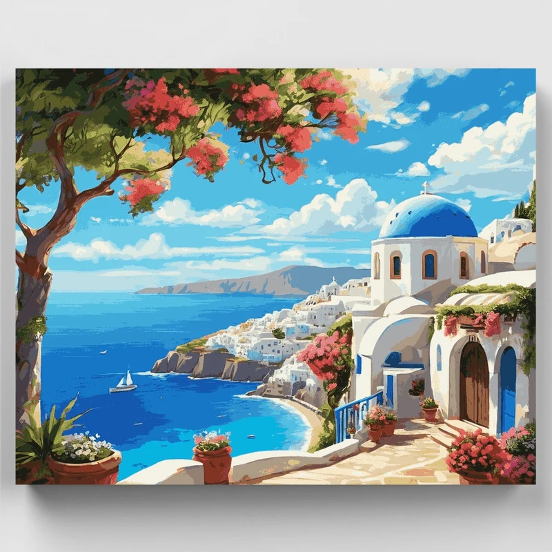 Santorini Dream - Paint by Numbers Kit