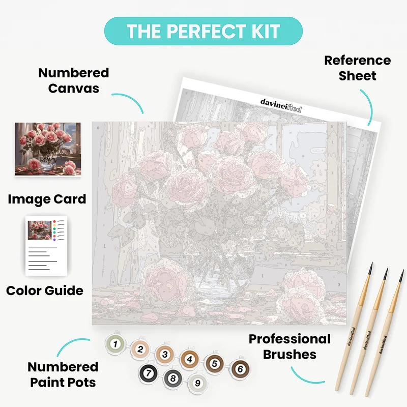 Rose Elegance - Paint by Numbers Kit