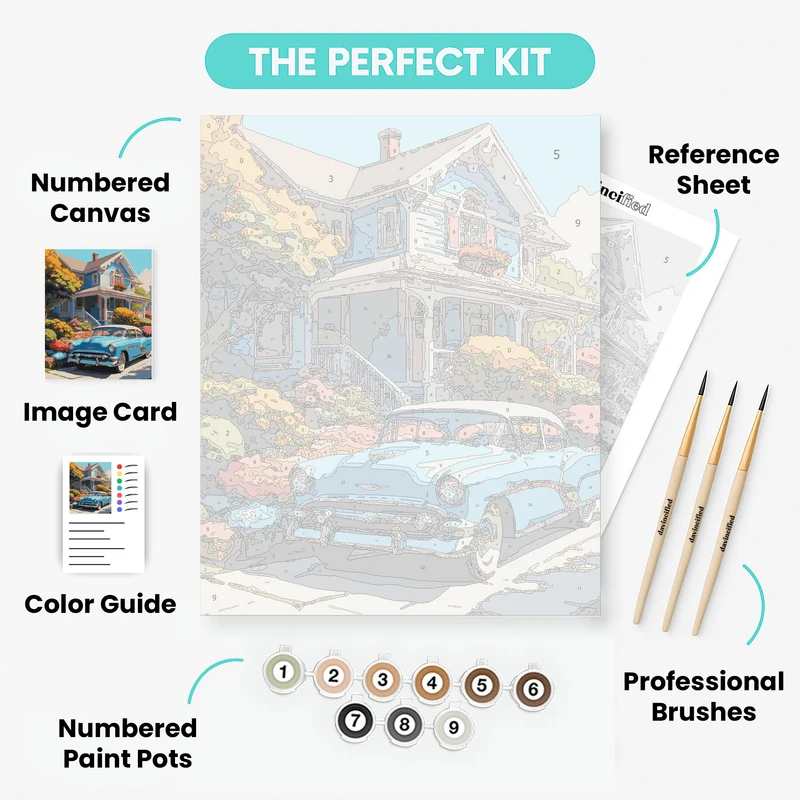 Retro Residence - Paint by Numbers Kit
