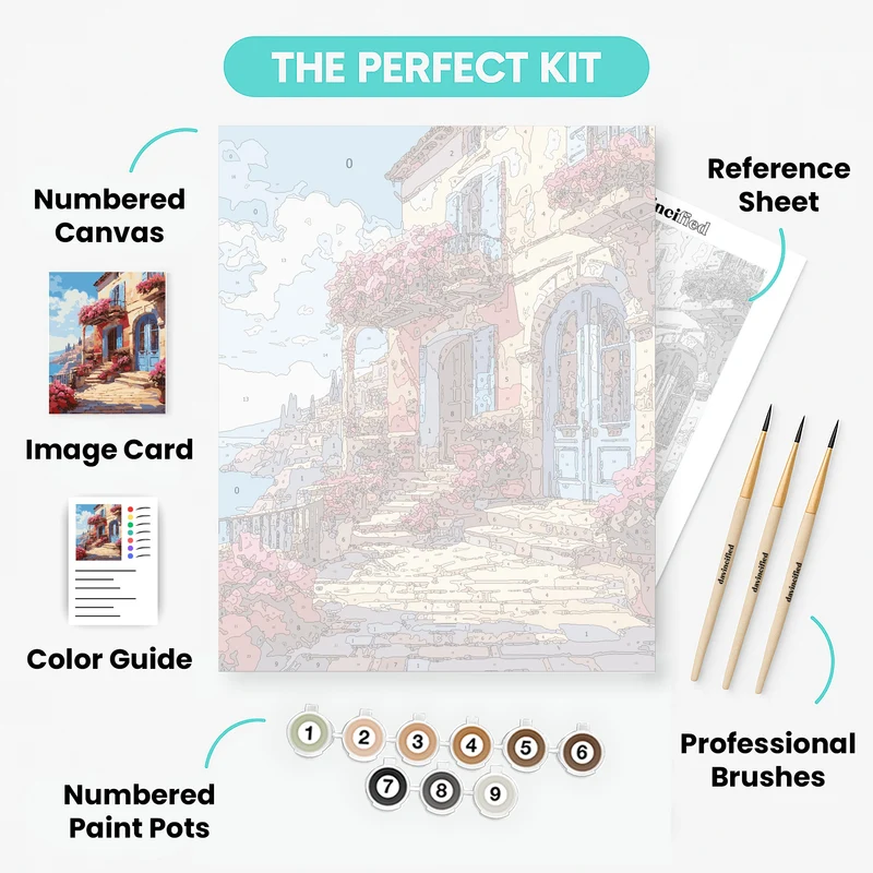 Mediterranean Charm - Paint by Numbers Kit
