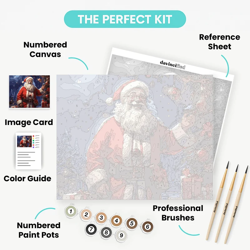 Jolly Santa - Paint by Numbers Kit