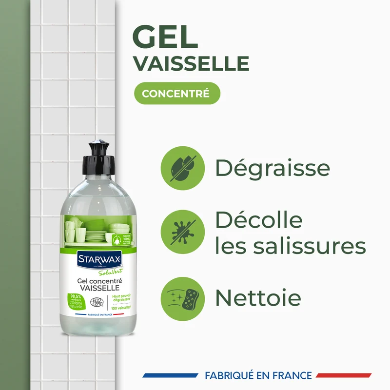 Gel vaisselle concentré