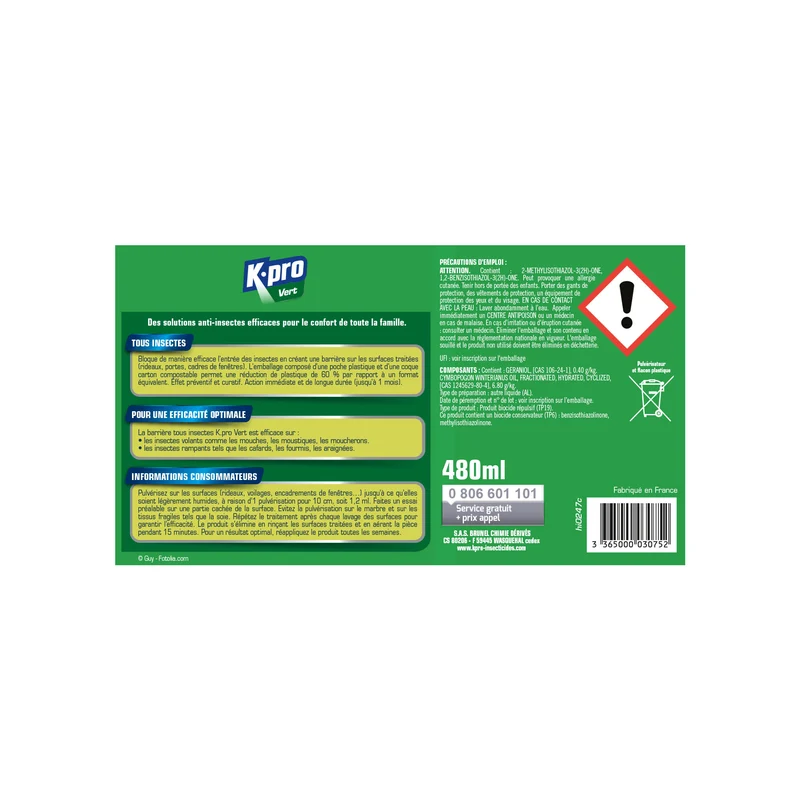 Barrière à insectes pack compostable