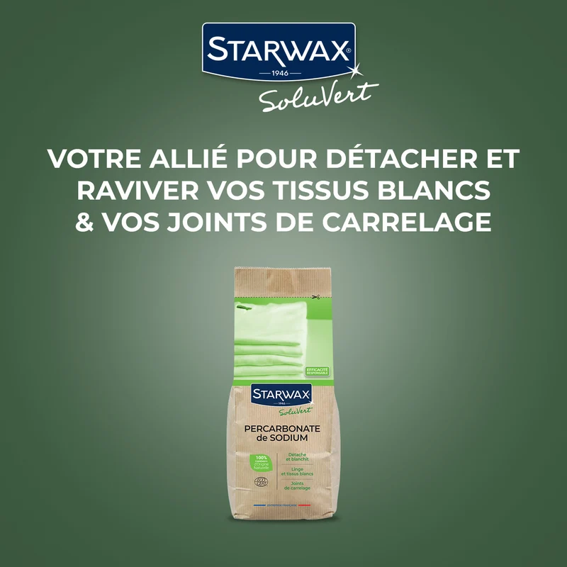 Ma poudre détachante & raviveur de blancheur au percarbonate de soude – Sachet éco