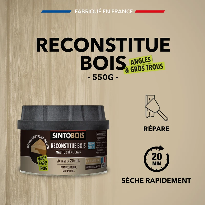 Reconstitue angles et gros trous