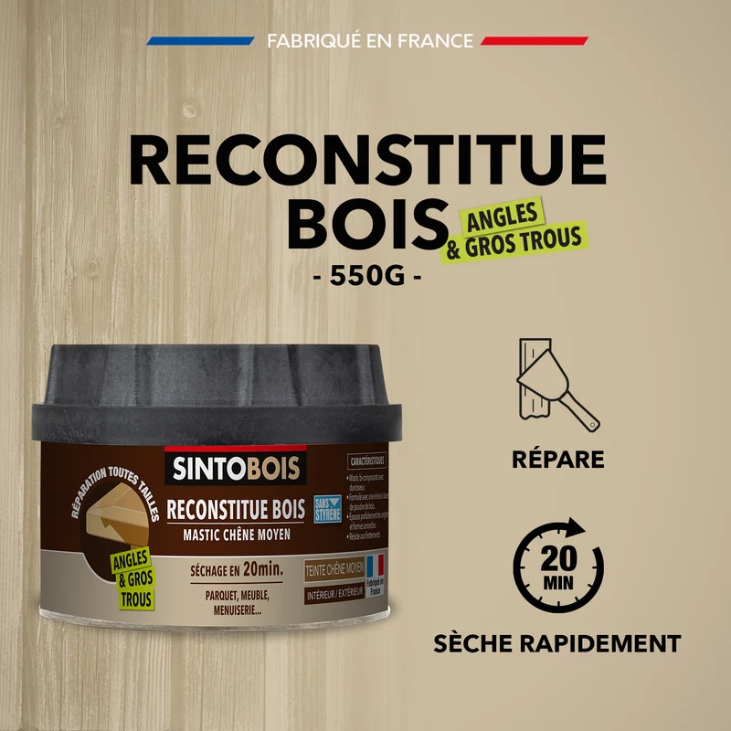 Reconstitue angles et gros trous