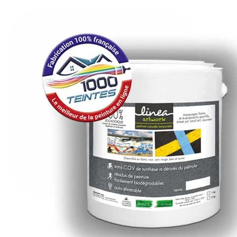 Peinture biodégradable Natura Linéa® Blanc (Street Art Ephémère AWT-002) Temporaire MAT