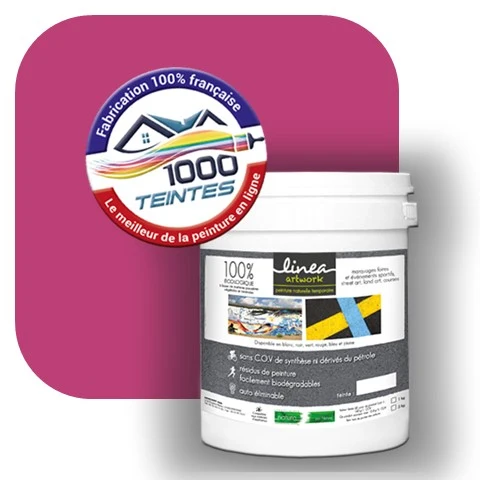 Peinture biodégradable Natura Linéa® Telemagenta (Street Art Ephémère RAL 4010) Temporaire MAT