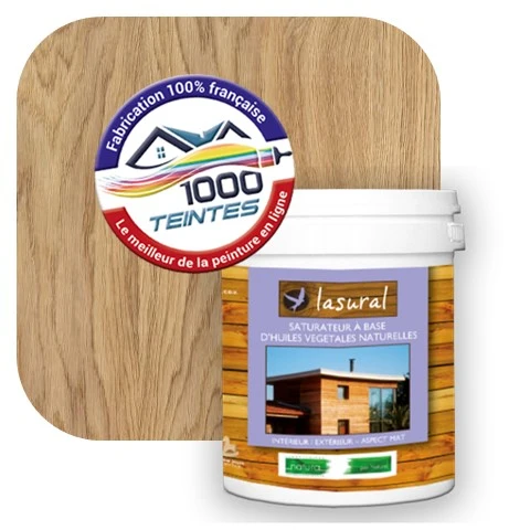 Saturateur écologique Natura Lasural® Chêne Clair (Bois Classic BC02) Intérieur/Extérieur MAT