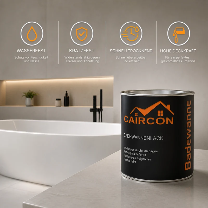 Badewannenlack Seidenglänzend für Badewannen & Sanitärflächen
