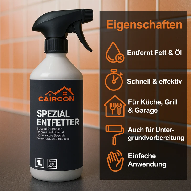 Universel Entfetter Reiniger – für Fliesen, Küche, Garage & Werkstatt