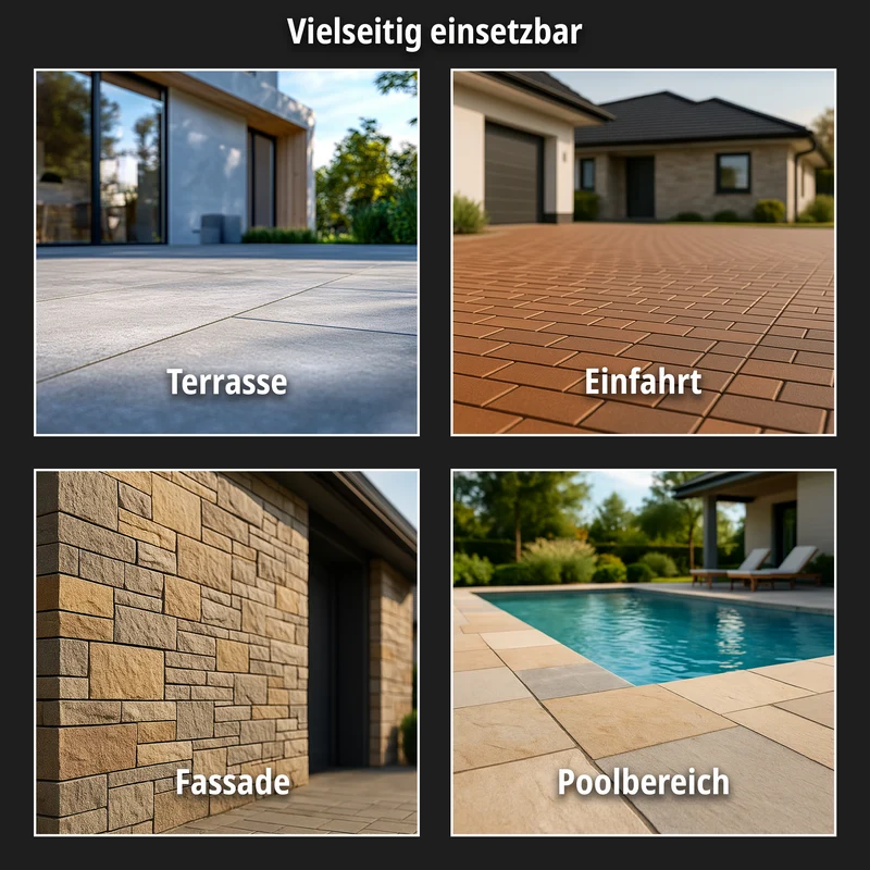 Steinimprägnierung mit Abperleffekt für Naturstein, Beton & Pflaster
