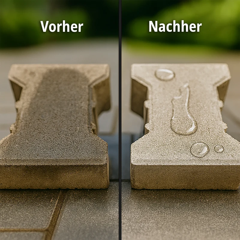 Steinimprägnierung mit Abperleffekt für Naturstein, Beton & Pflaster