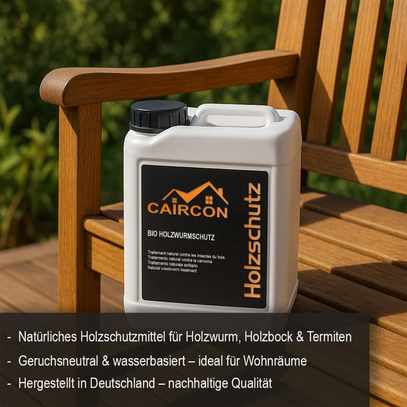Bio Holzwurmmittel gegen Holzwurm, Hausbock & Holzbock innen & außen