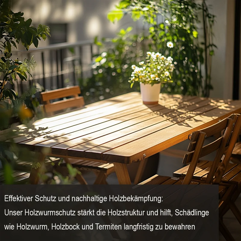 Bio Holzwurmmittel gegen Holzwurm, Hausbock & Holzbock innen & außen