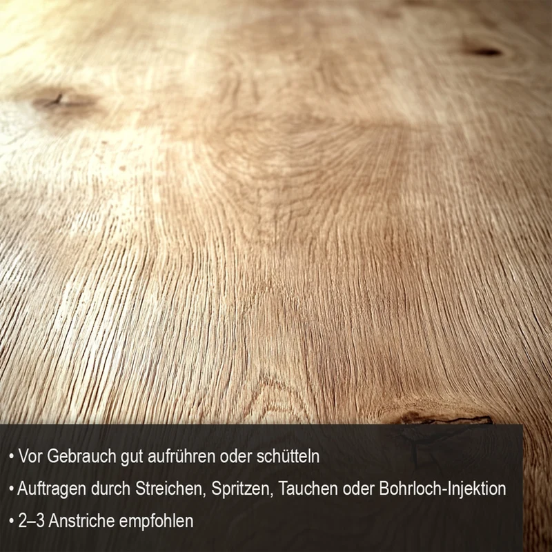 Bio Holzwurmmittel gegen Holzwurm, Hausbock & Holzbock innen & außen