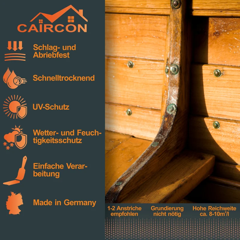 Bootslack matt für Holz, Metall, Yacht & Gartenmöbel