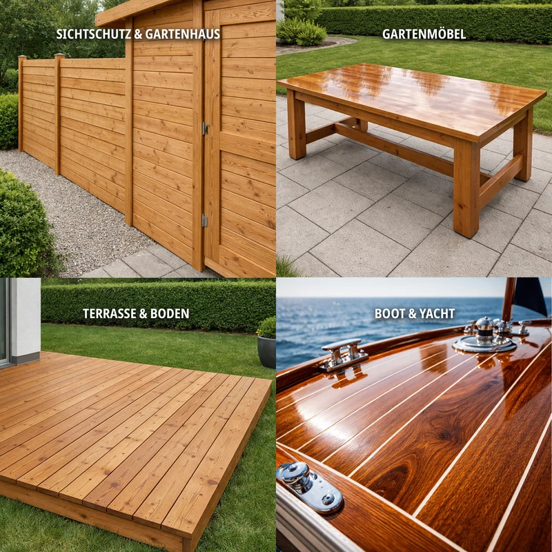 2K PU Klarlack Polyurethanlack für Holz, Parkett, Möbel und Boot