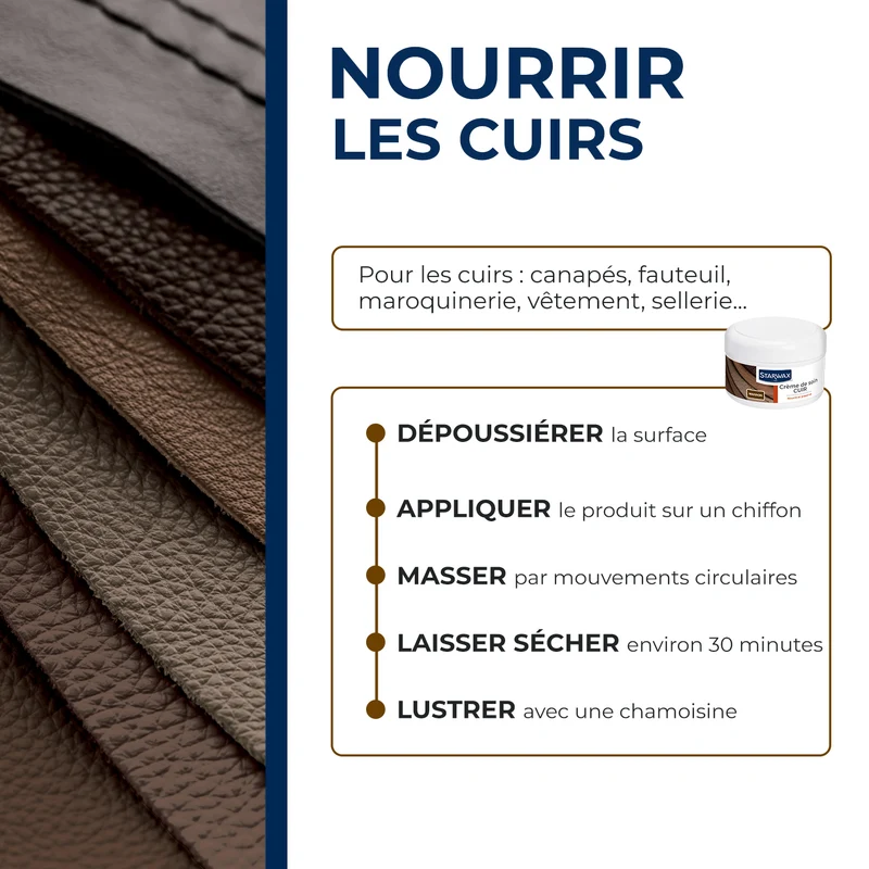 Crème de soin pour cuirs colorés