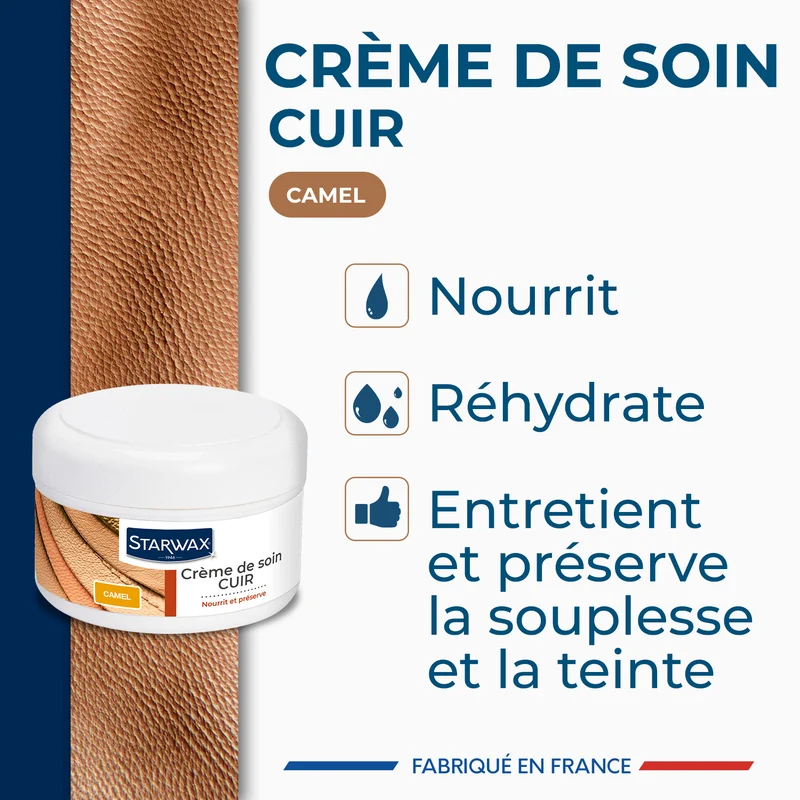 Crème de soin pour cuirs colorés