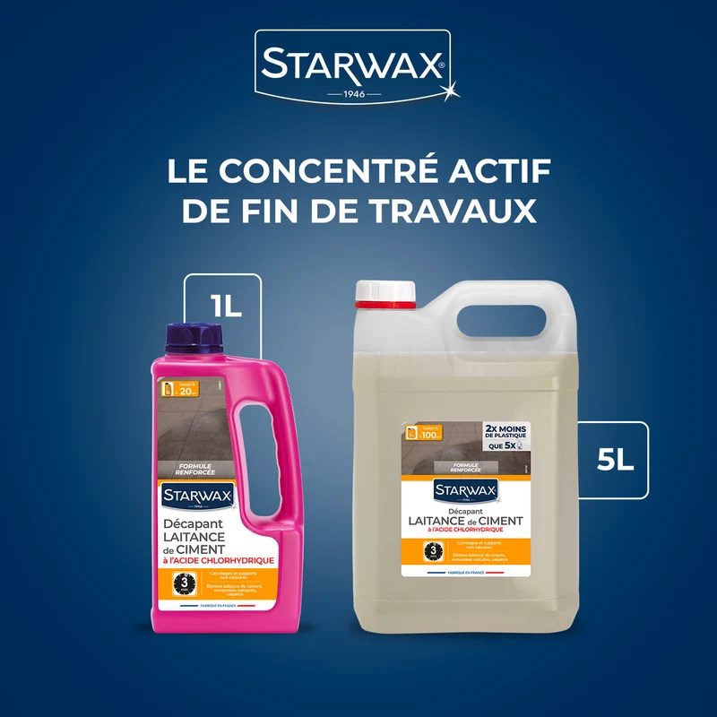 Décapant laitance de ciment