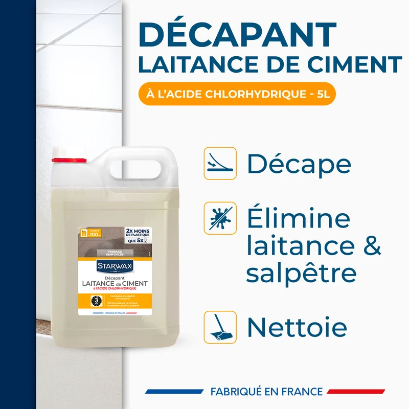 Décapant laitance de ciment