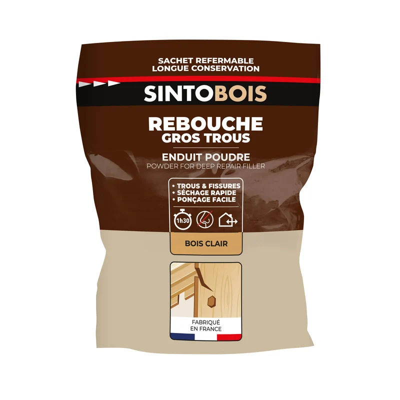 Rebouche bois enduit poudre