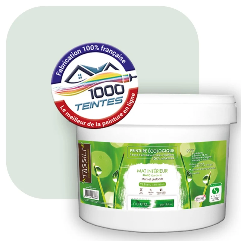 Peinture écologique Natura Tassili® Les Verts (L'Atelier by Edicolor 173A/173-A/173A1) Intérieur MAT