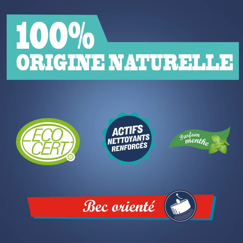 Gel WC au vinaigre de ménage - parfum menthe