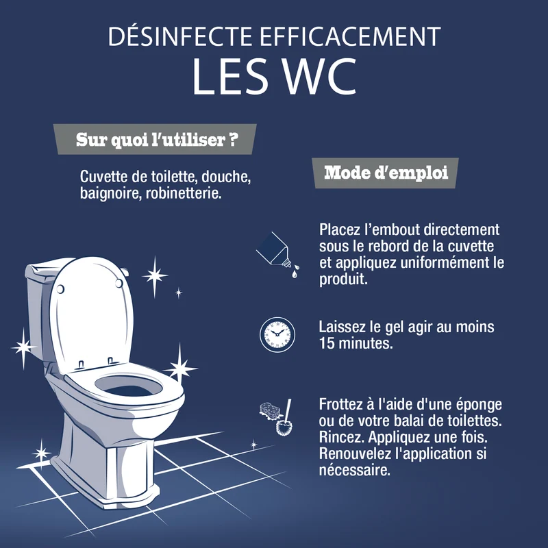 Gel WC au vinaigre de ménage - parfum menthe