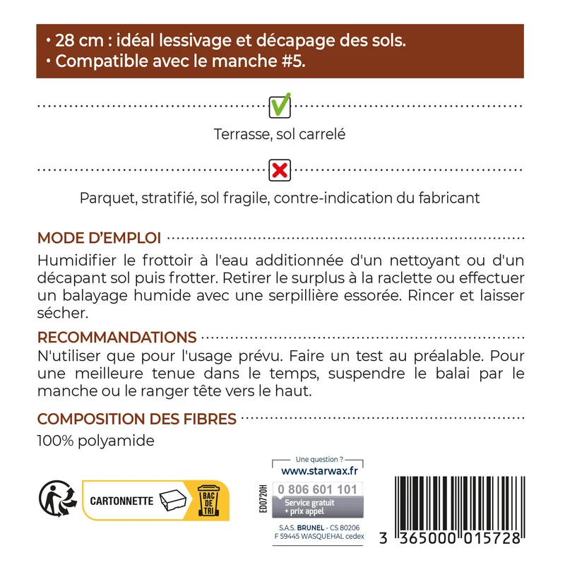 Frottoir pour terrasses et sols carrelés