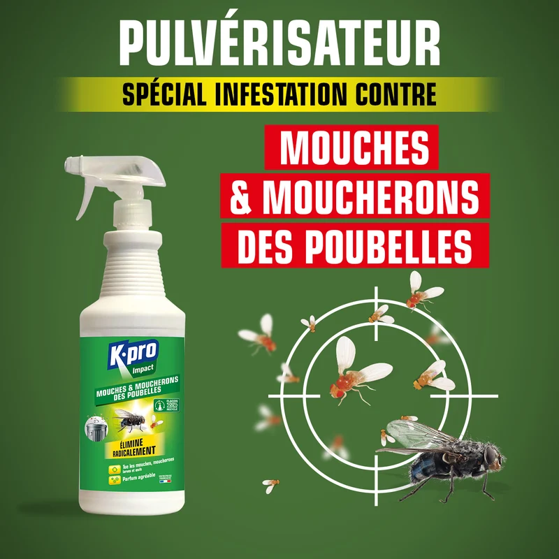 Pulvérisateur mouches des poubelles