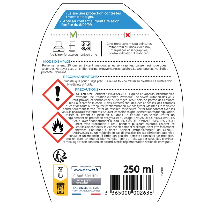 Nettoyant protecteur pour alu et inox