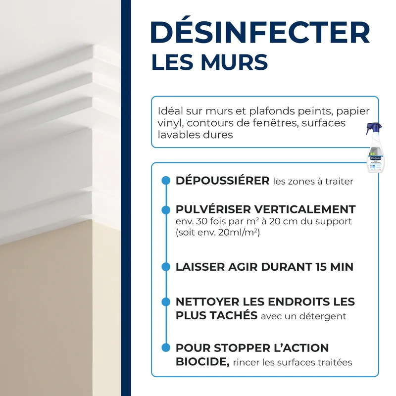 Anti-moisissures pour murs et pièces à vivre