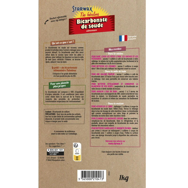 Bicarbonate de soude alimentaire