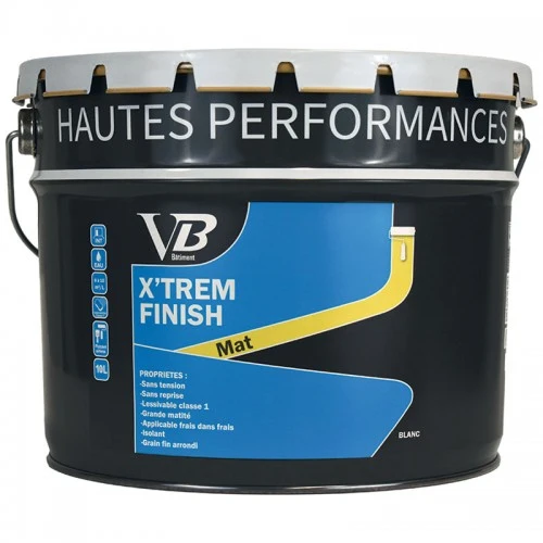 VB X'Trem Finish - Peinture mate blanche très couvrante pour murs et plafonds