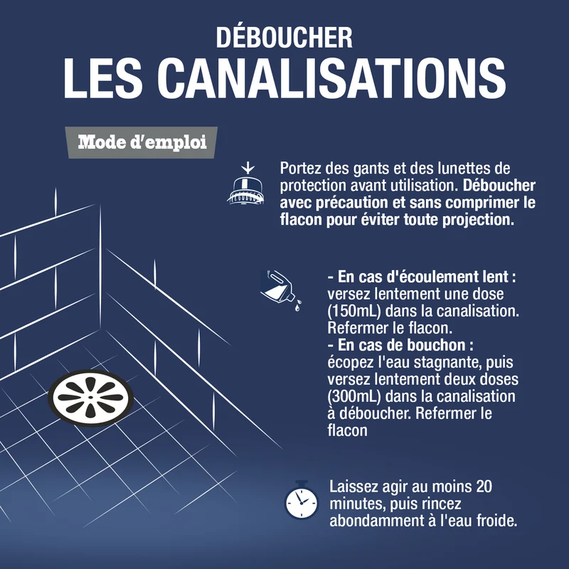 Le déboucheur extra efficace cheveux