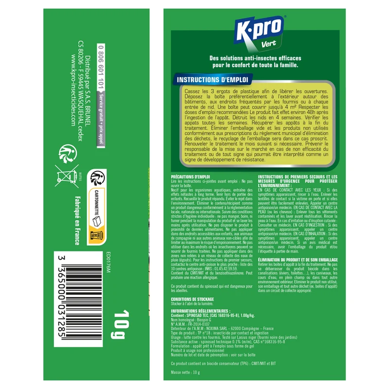 Boîte fourmis K.pro