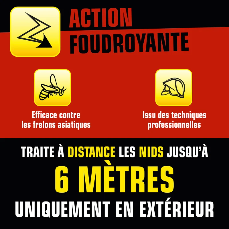 Aérosol foudroyant choc nids de guêpes et frelons