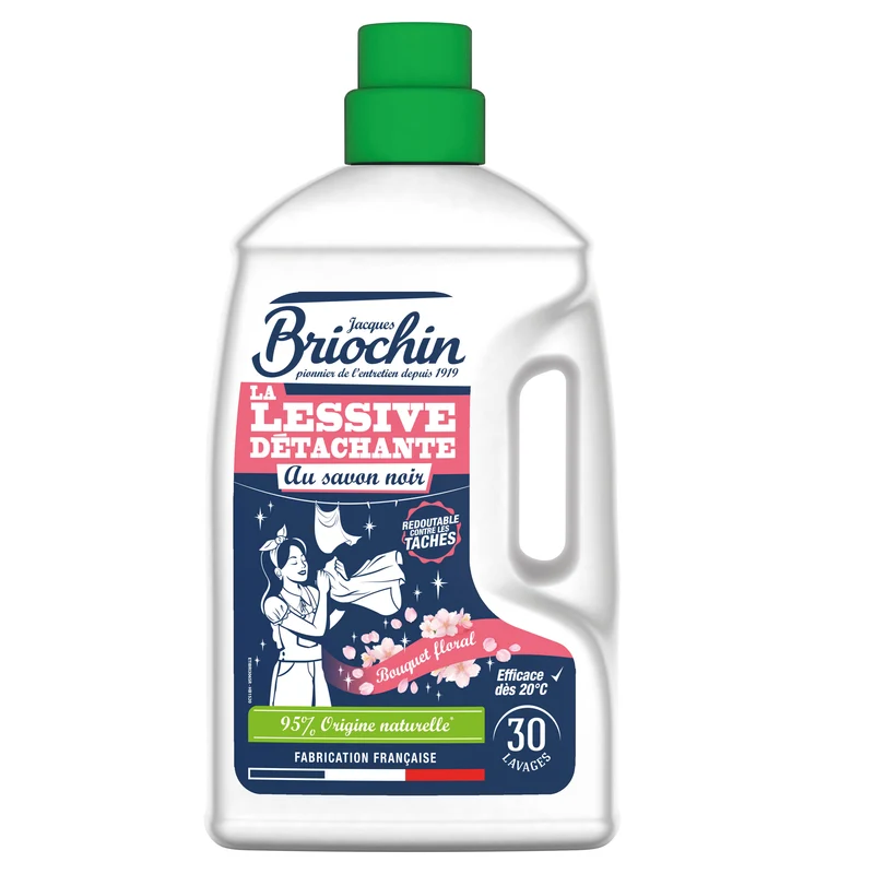 La Lessive détachante au Savon noir parfum Bouquet floral