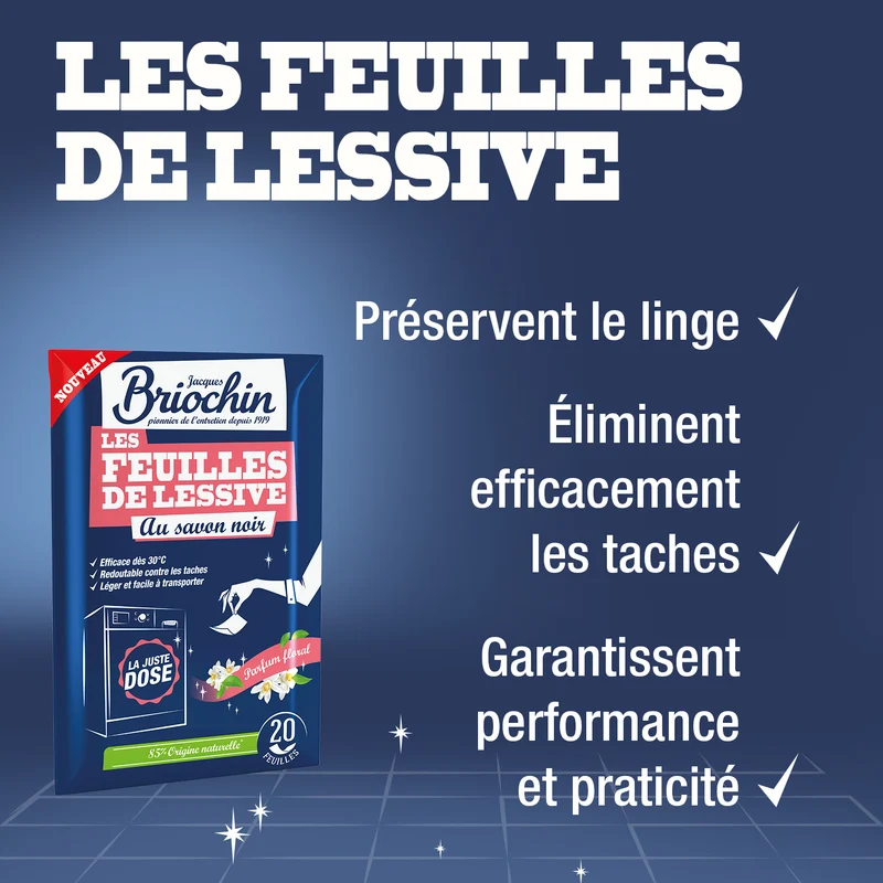 Feuilles de lessive au Savon noir parfum Bouquet floral