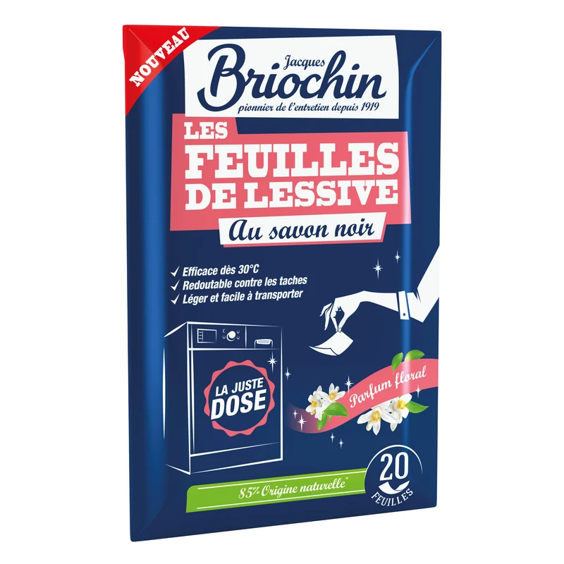 Feuilles de lessive au Savon noir parfum Bouquet floral