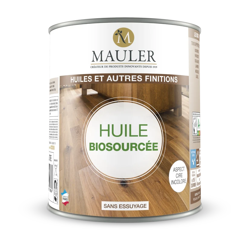 Huile biosourcée ultra-mate incolore sans ordeurs MAULER