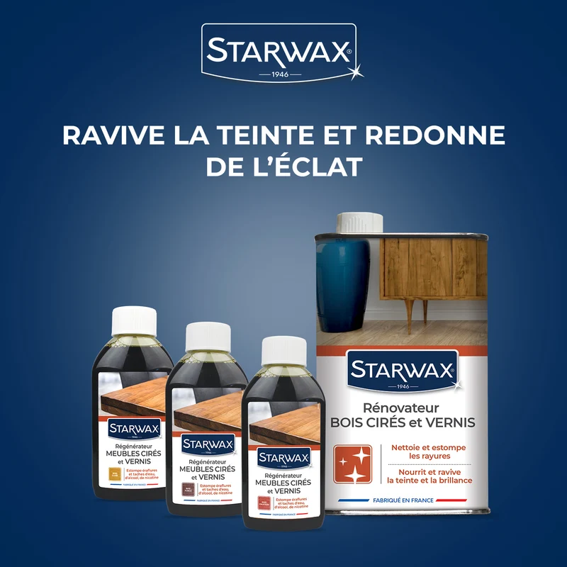 Rénovateur bois cirés et vernis pour mobilier intérieur
