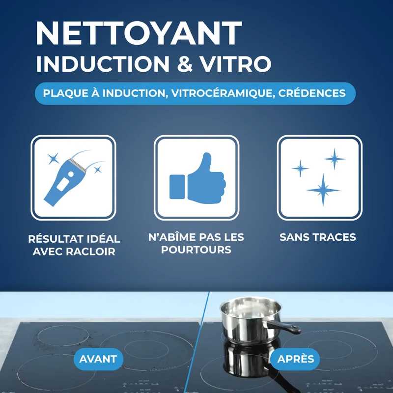 Nettoyant quotidien pour vitrocéramique et induction