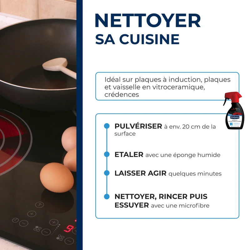 Nettoyant quotidien pour vitrocéramique et induction