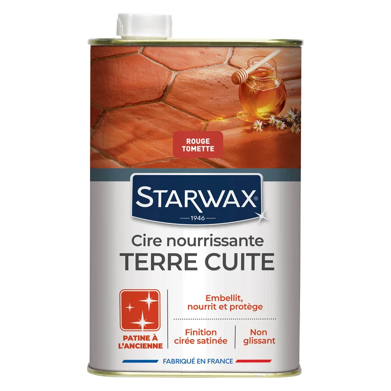 Cire nourrissante (patine à l'ancienne) pour tomettes et terres cuites